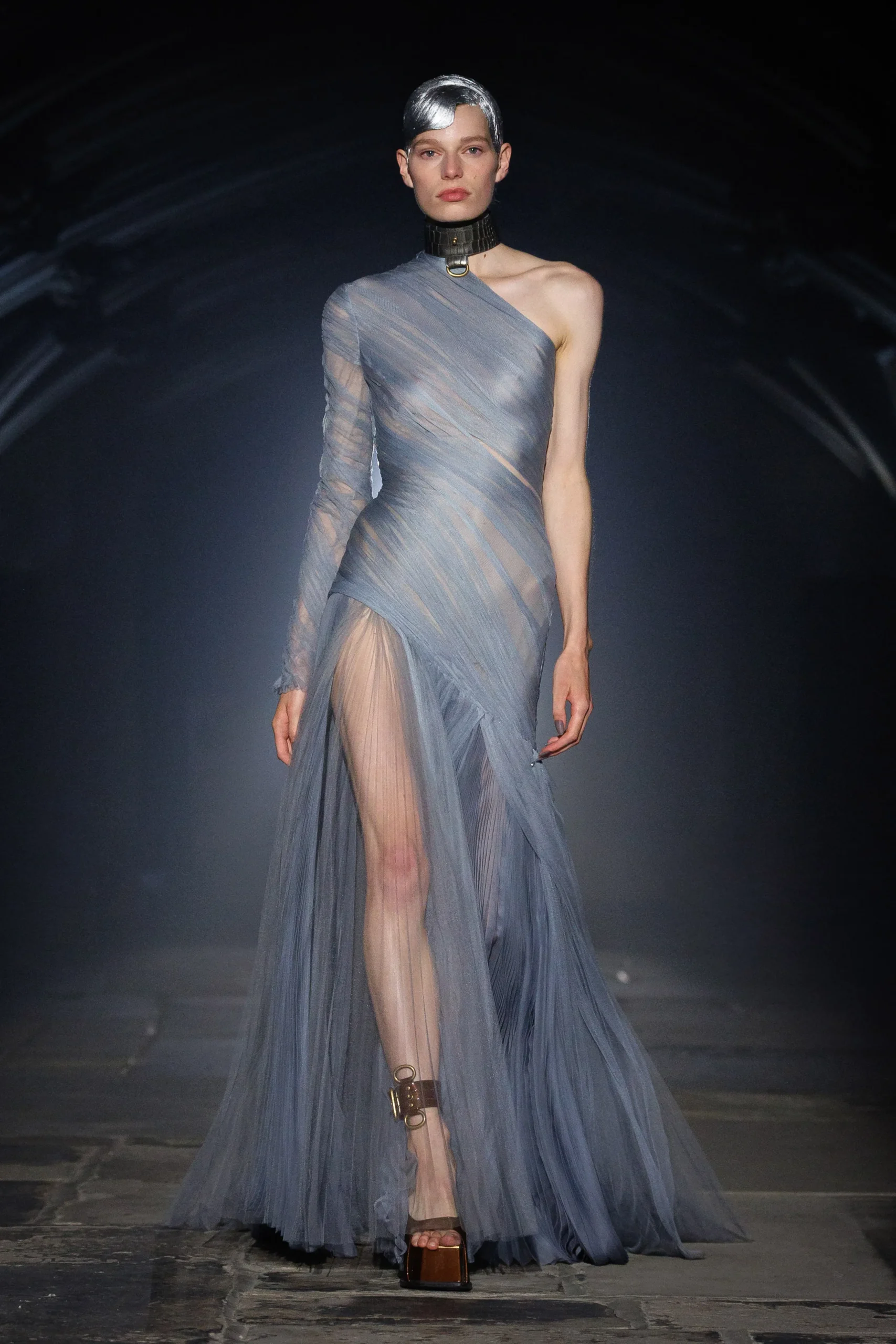 McQueen Spring/Summer 2027 runway look featured in ATELIER Magazine.